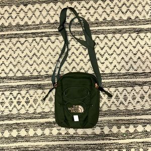 north face green cross body